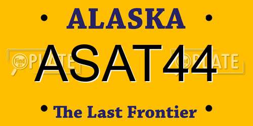 ASAT44 Alaska License Plate