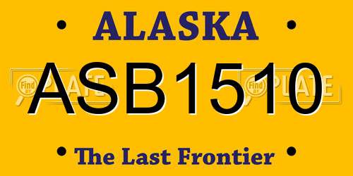 ASB1510 Alaska License Plate