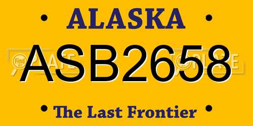 ASB2658 Alaska License Plate