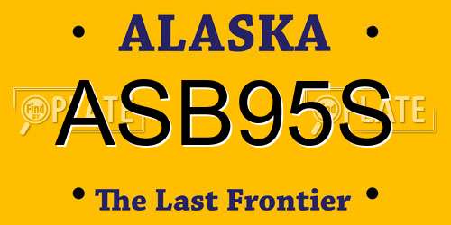 ASB95S Alaska License Plate