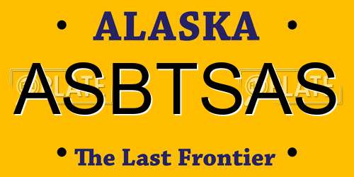 ASBTSAS Alaska License Plate