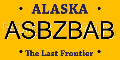ASBZBAB Alaska License Plate