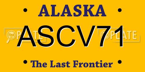ASCV71 Alaska License Plate