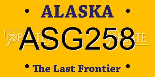 ASG258 Alaska License Plate