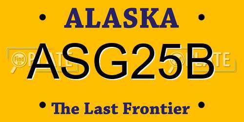ASG25B Alaska License Plate