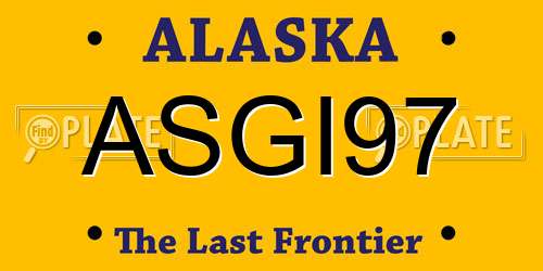 ASGI97 Alaska License Plate