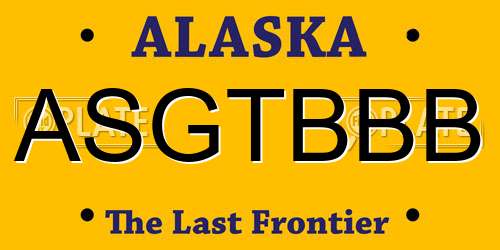 ASGTBBB Alaska License Plate
