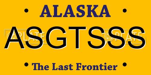 ASGTSSS Alaska License Plate
