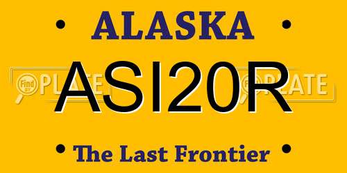 ASI20R Alaska License Plate