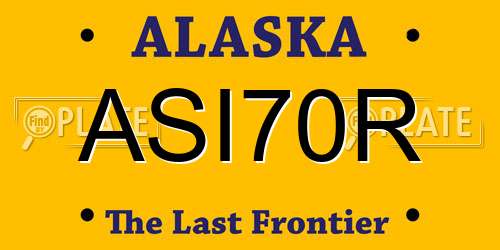 ASI70R Alaska License Plate