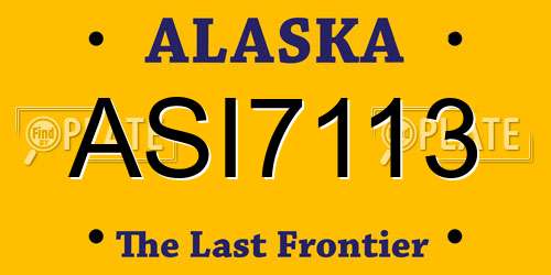 ASI7113 Alaska License Plate