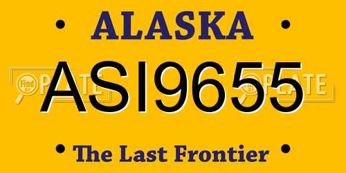 ASI9655 Alaska License Plate