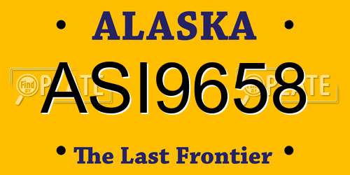 ASI9658 Alaska License Plate