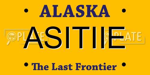 ASITIIE Alaska License Plate