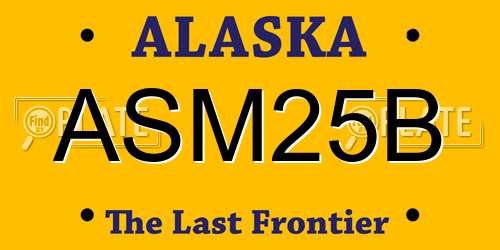 ASM25B Alaska License Plate