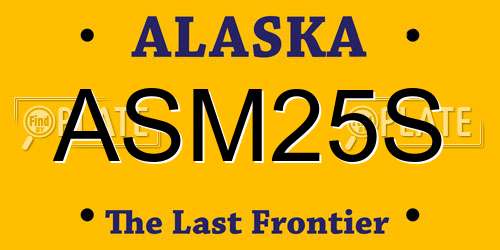 ASM25S Alaska License Plate