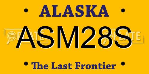 ASM28S Alaska License Plate