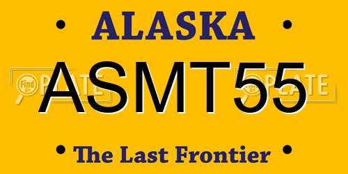 ASMT55 Alaska License Plate
