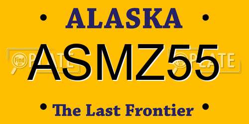 ASMZ55 Alaska License Plate