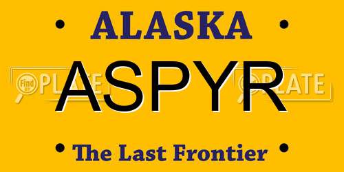 ASPYR Alaska License Plate