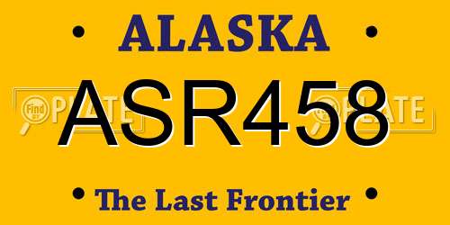 ASR458 Alaska License Plate