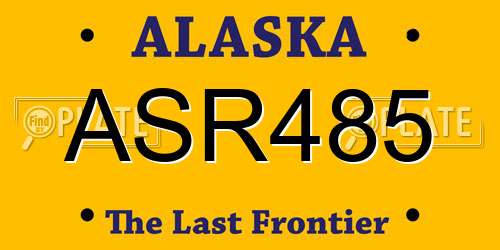 ASR485 Alaska License Plate