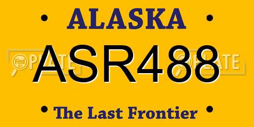 ASR488 Alaska License Plate