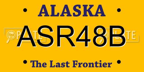 ASR48B Alaska License Plate