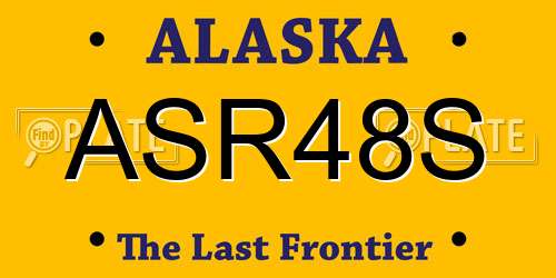 ASR48S Alaska License Plate