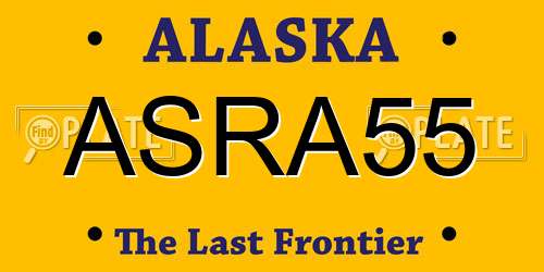 ASRA55 Alaska License Plate