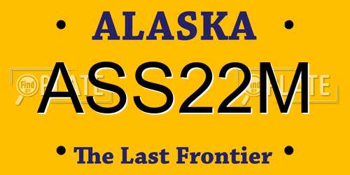 ASS22M Alaska License Plate
