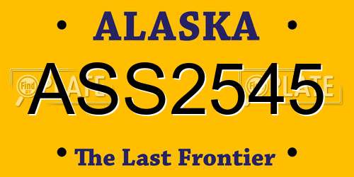 ASS2545 Alaska License Plate