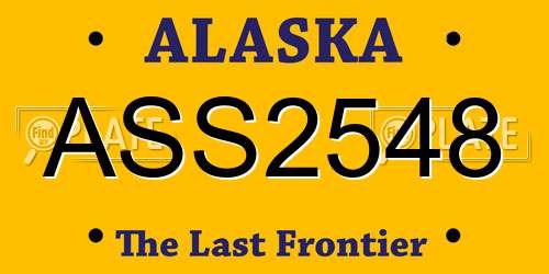 ASS2548 Alaska License Plate