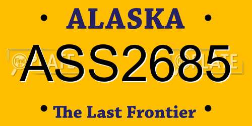 ASS2685 Alaska License Plate