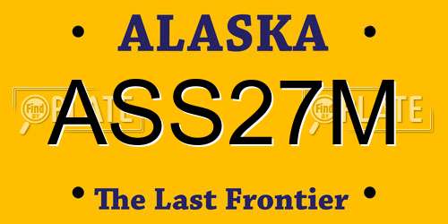 ASS27M Alaska License Plate