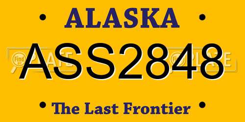 ASS2848 Alaska License Plate