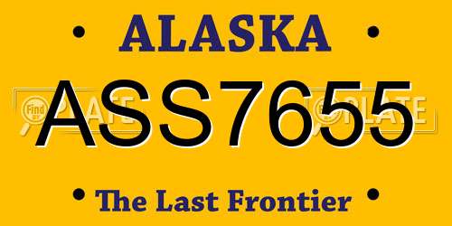 ASS7655 Alaska License Plate