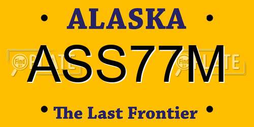 ASS77M Alaska License Plate
