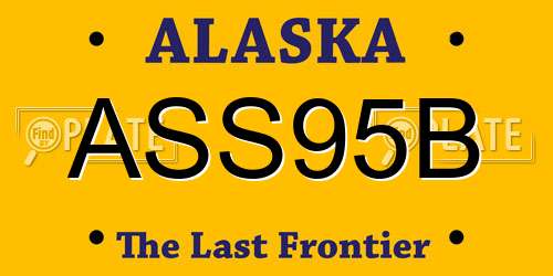 ASS95B Alaska License Plate
