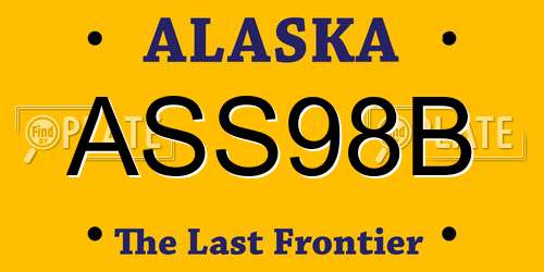 ASS98B Alaska License Plate