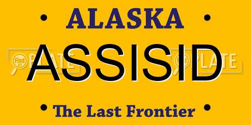 ASSISID Alaska License Plate