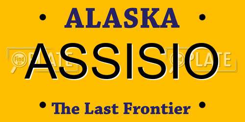 ASSISIO Alaska License Plate