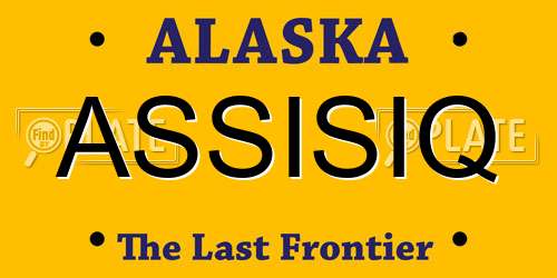 ASSISIQ Alaska License Plate