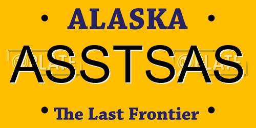 ASSTSAS Alaska License Plate