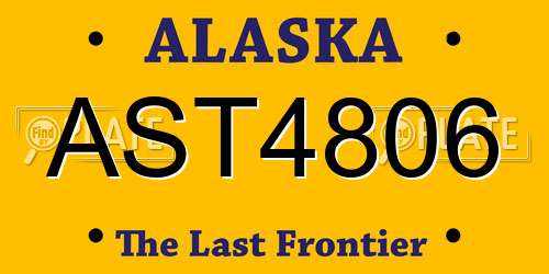 AST4806 Alaska License Plate