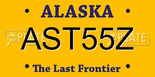 AST55Z Alaska License Plate