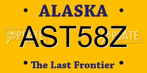 AST58Z Alaska License Plate