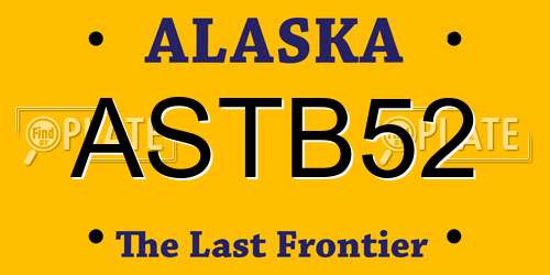 ASTB52 Alaska License Plate