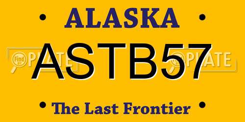 ASTB57 Alaska License Plate