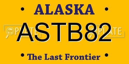 ASTB82 Alaska License Plate